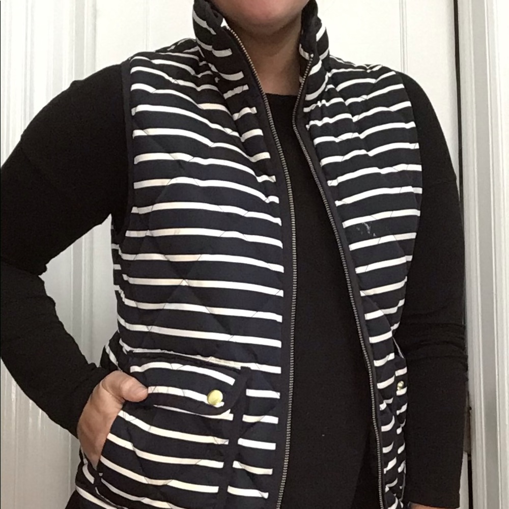 Stripe puffer vest